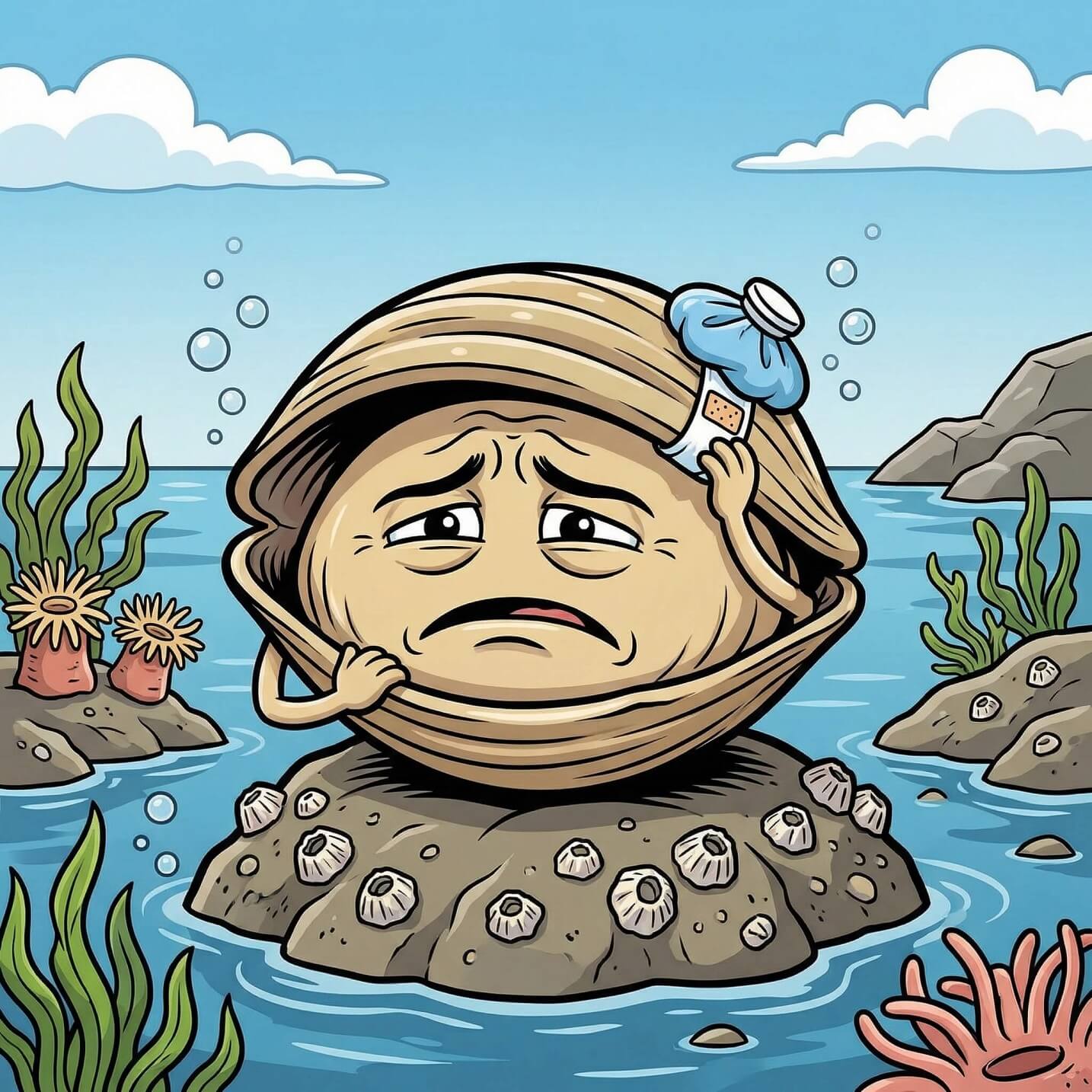 The Clam - sad clam from History of Man